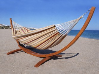 Hammock with wooden stand...
