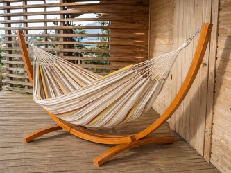 Hammock with wooden stand...