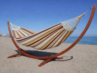 Hammock with wooden stand...