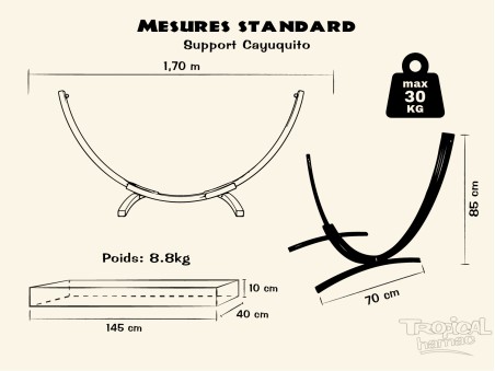 Dimensions standard d'un hamac en tissu pour bébé, idéal pour les tout-petits