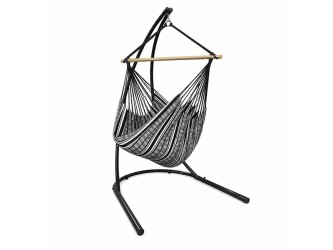 Chaise hamac POLIGONO Noir XL sur fond blanc