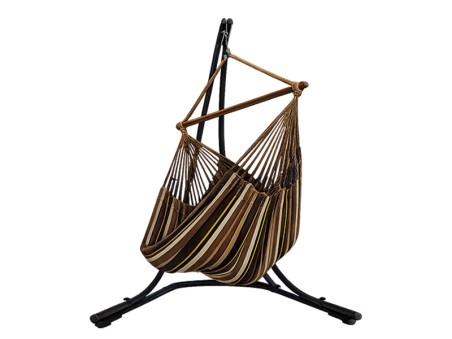 Hamac Chaise Choco Oro XL sur pied Lunatta sur fond blanc
