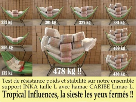 Test de résistance de support hamac metal INKA Relax XL