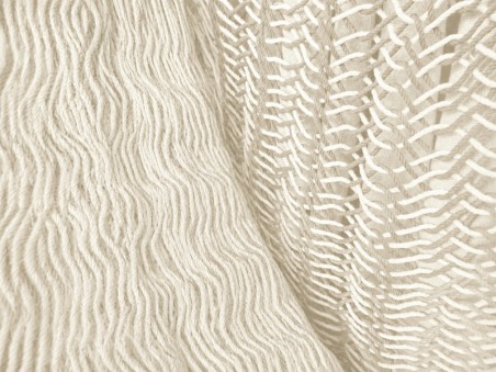 Plan détaillé du tissu du hamac Chaise SAN BLAS Écru support Soledad
