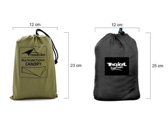 Sac de hamac parachute vert armée avec moustiquaire