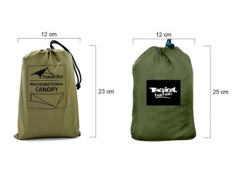 Sacs de hamac parachute vert armée avec moustiquaire + tarp