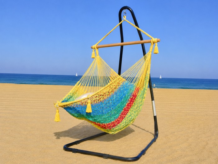 Hamac Chaise SAN BLAS Multicolor 1 au bord de la mer
