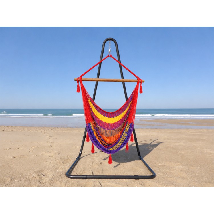 Hamac Chaise SAN BLAS Multicolor 2B support Soledad situé au bord de la mer