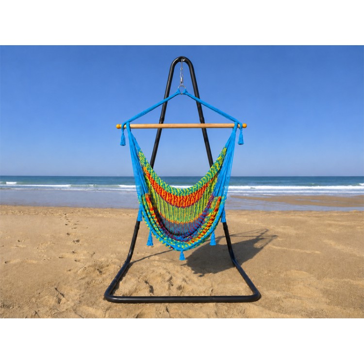 Hamac Chaise SAN BLAS Multicolor 3 support Soledad située au bord de la mer