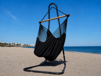 Black hammock chair with...