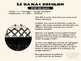 Dessin d'un filet de hamac brésilien
