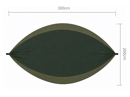 Schéma indiquant les dimensions du hamac outdoor flex XL
