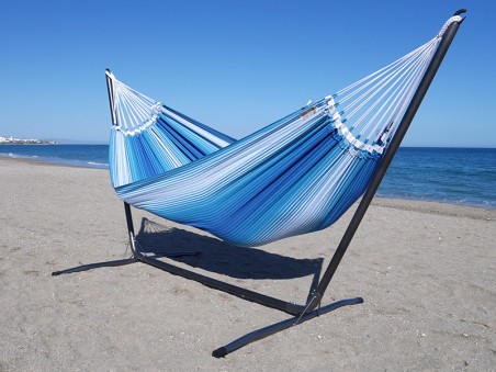 Support hamac INKA L + hamac Banquise au bord de la mer