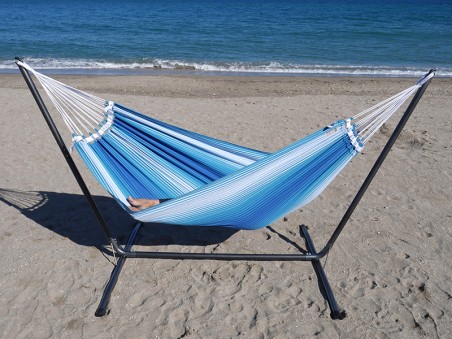 Support hamac INKA L + hamac Banquise au bord de la mer