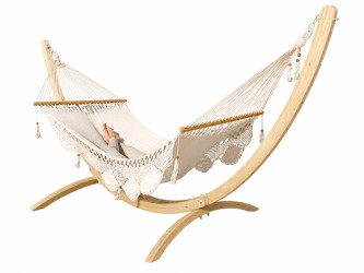 Support hamac Maya King + HAMAC Nica écru XL