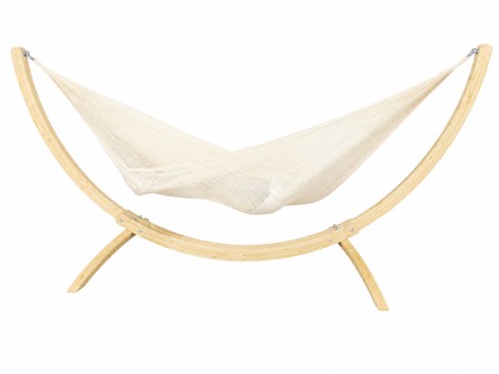 Support de hamac bois + Ticla XL écru sur fond blanc