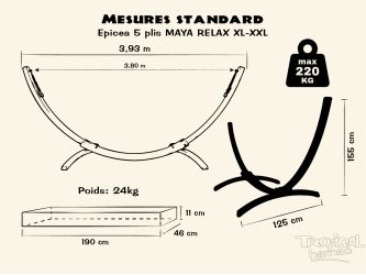 Soporte para hamaca Maya Relax Barbacoa XXL