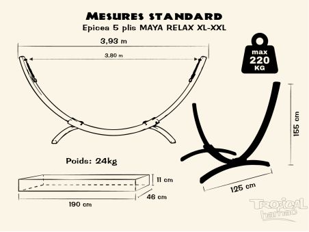 Maya Relax Barbecue XXL Hammock Stand