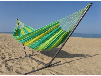 Hamac avec support  INKA L - Soleil vert au bord de la plage