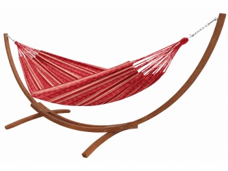 Latino XXL Red Polygon Freestanding Hammock