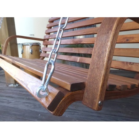 Banc suspendu en bois