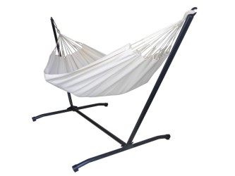 INKA L hammock stand + Caribe L hammock in natural cotton