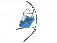 hamac chaise bleu avec support 
