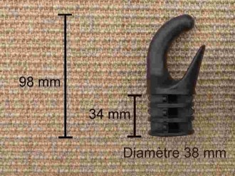 Embout support hamac métal