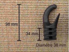 Embout support hamac métal