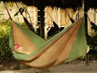 hamac voyage vert