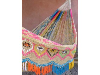 Hamac  WAYUU double face Soleil Maya