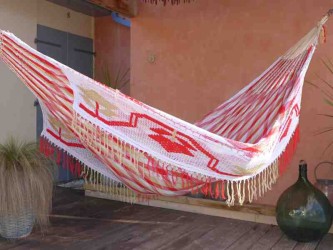 Hamac Grand Luxe WAYUU  marine bleu mordoré