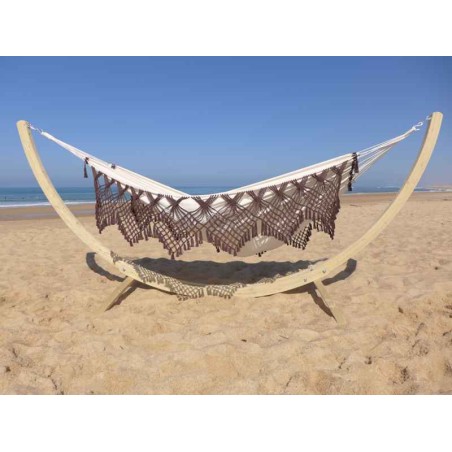 hamac brésilien avec support marron