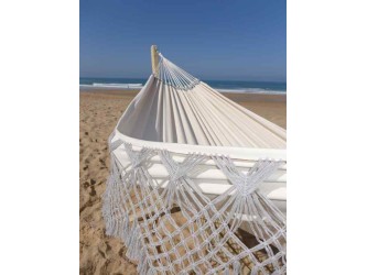 hamac avec support ecru gris