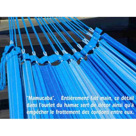 pied de hamac avec hamac bleu