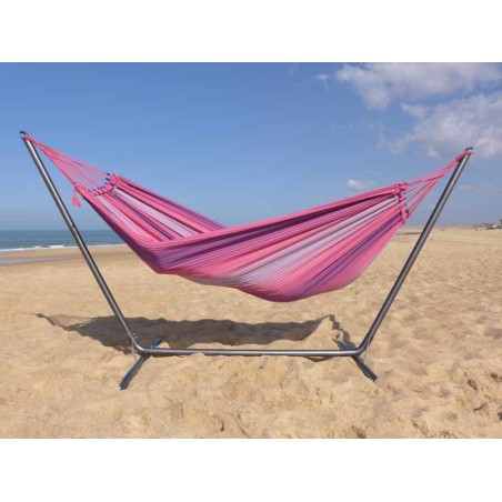 hamac sur pied rose