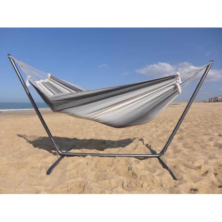 hamac gris avec support