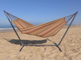 hamac marron et support