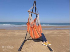 Fauteuil suspendu orange