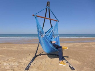 Fauteuil suspendu bleu