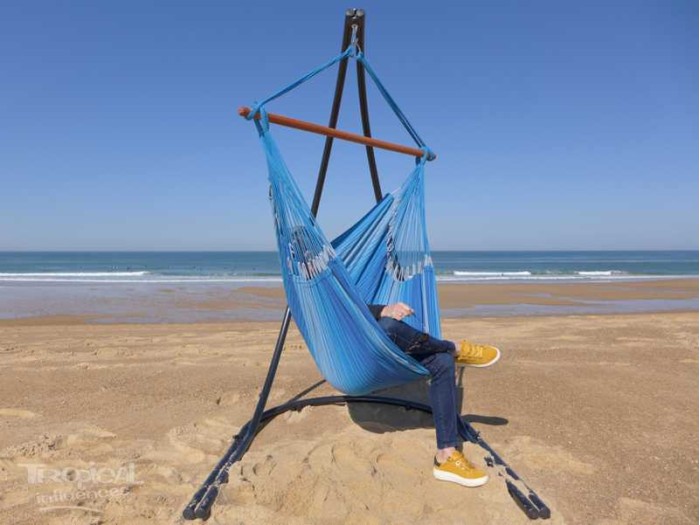 Fauteuil suspendu bleu