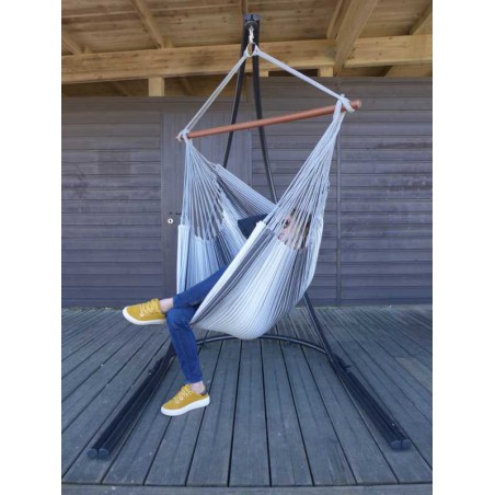 Fauteuil suspendu gris noir