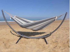 Hamac gris avec support 