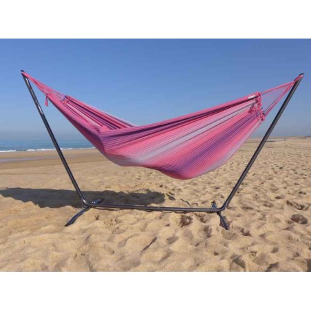 hamac rose fuschia avec support