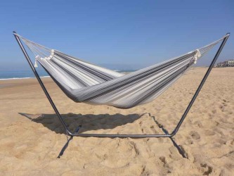 Hamac avec support  gris
