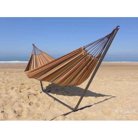 Hamac avec support couleur terre