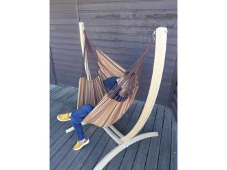 Chaise hamac avec support bois