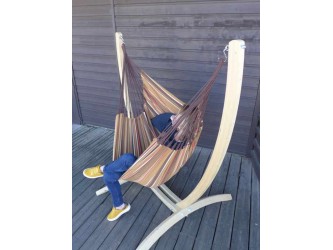 Chaise hamac avec support bois