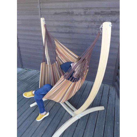 Chaise hamac avec support bois