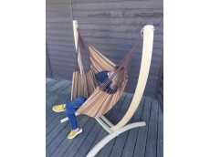 Chaise hamac avec support bois